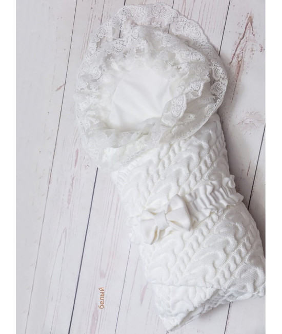 Летний вязаный комплект Коса-Маримар белый