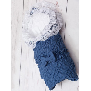 Вязаный конверт  на выписку Коса Лайт парламент