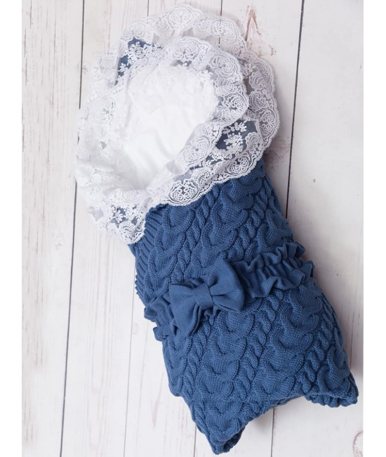 Вязаный конверт  на выписку Коса Лайт парламент