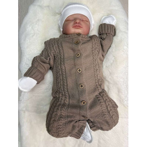 Вязаный комбинезон Косички кофе