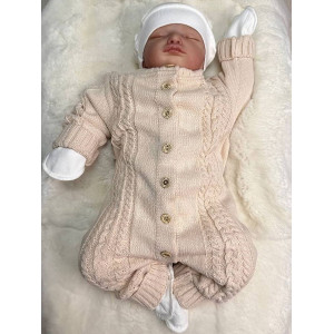 Вязаный комбинезон Косички крем-брюле