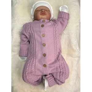 Вязаный комбинезон Косички пудра