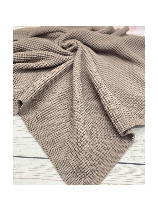 Вязаный плед Кукуруза какао