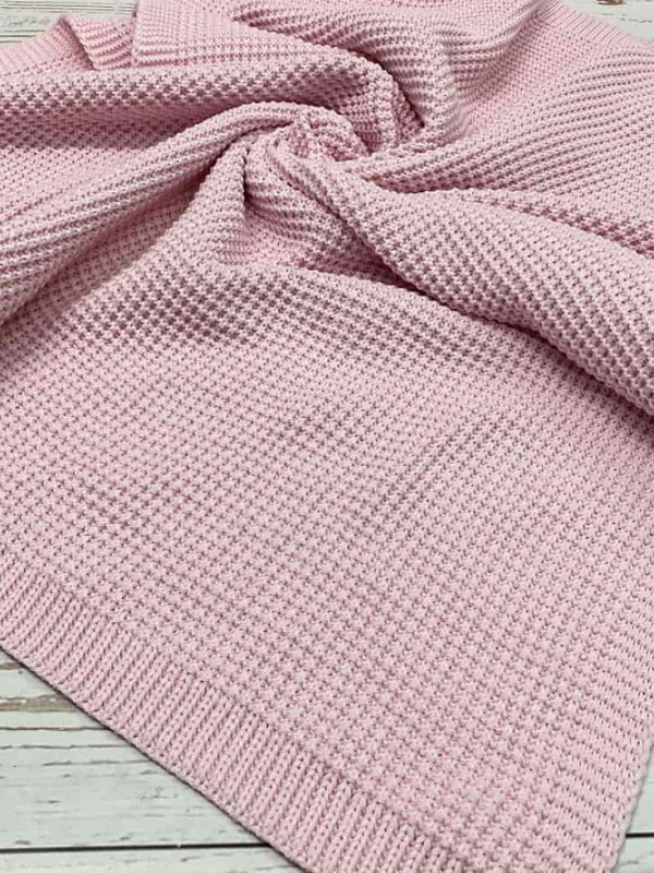 Вязаный плед Кукуруза пудра