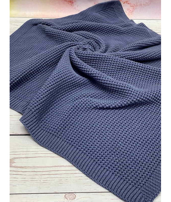 Вязаный плед Кукуруза ежевика