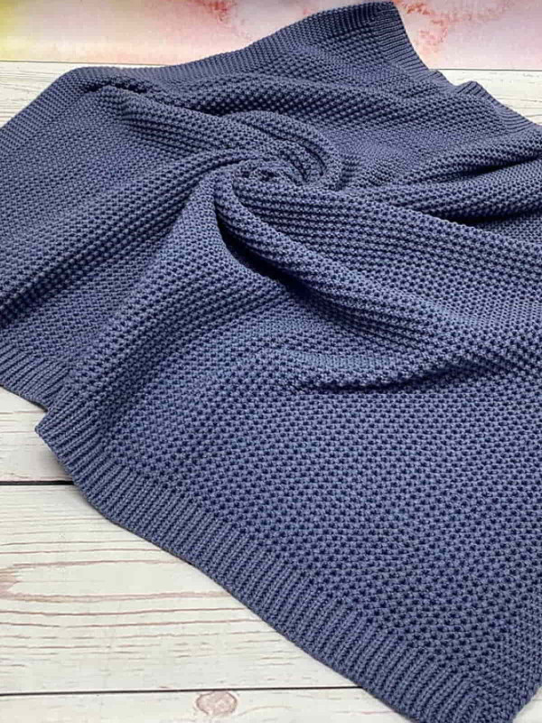 Вязаный плед Кукуруза ежевика