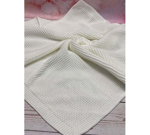 Вязаный плед Кукуруза молочный