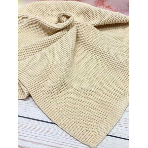 Вязаный плед Кукуруза крем-брюле