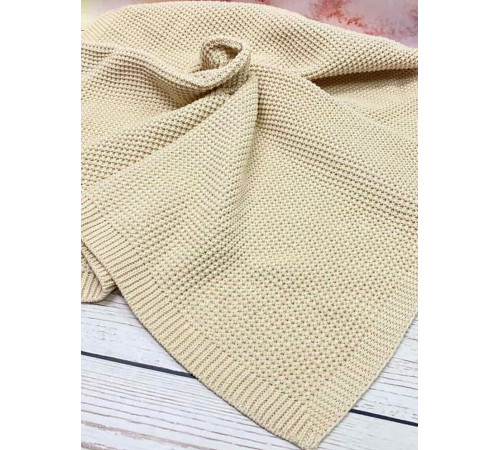 Вязаный плед Кукуруза крем-брюле