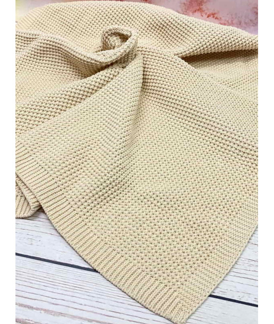 Вязаный плед Кукуруза крем-брюле