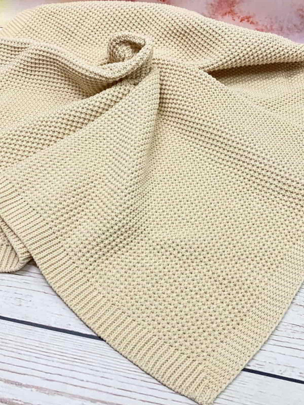 Вязаный плед Кукуруза крем-брюле