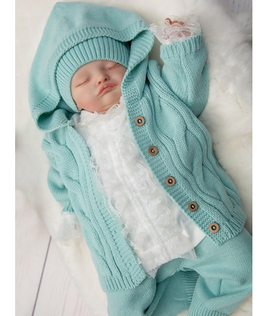 Вязаный костюм Лали аквамарин