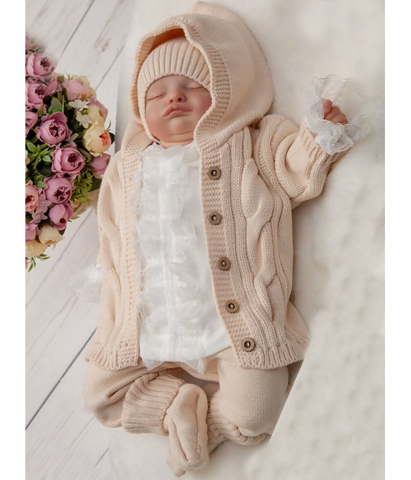 Вязаный костюм Лали крем-брюле