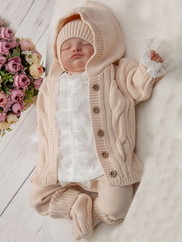 Вязаный костюм Лали крем-брюле