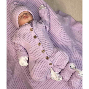 Вязаный набор для новорожденных Лилу лиловый