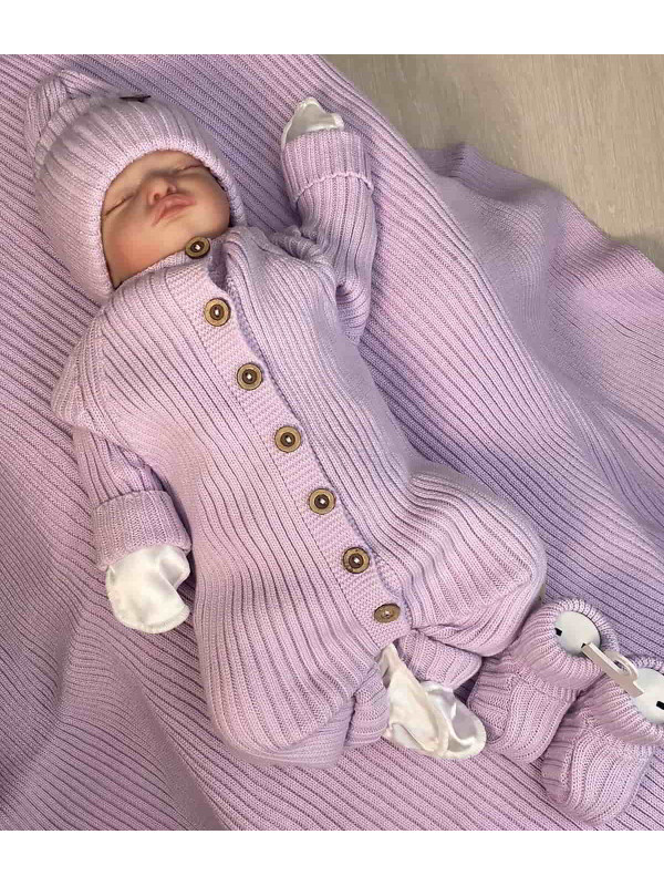 Вязаный комплект Лилу лиловый