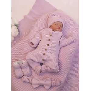 Комплект на выписку для новорожденного Лилу лиловый