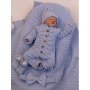 Комплект на выписку для новорожденного Лилу голубой