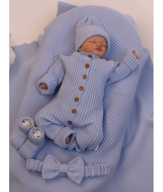 Комплект на выписку для новорожденного Лилу голубой