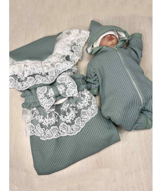 Летний комплект на выписку Лотос тиффани