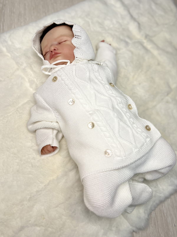 Вязаный комплект Люпин белый