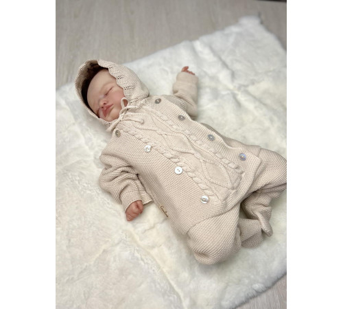 Вязаный хлопковый комбинезон Люпин крем-брюле