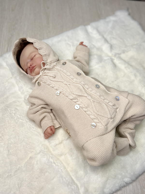 Вязаный комплект Люпин крем-брюле