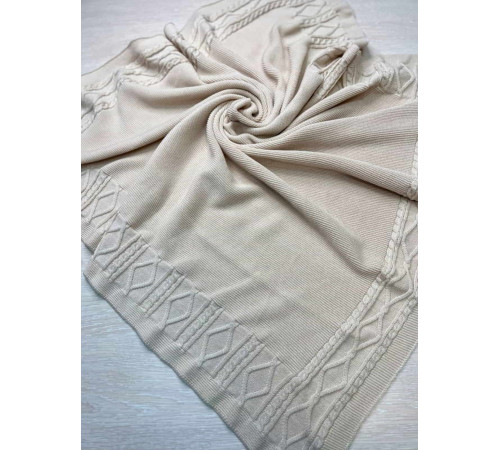 Вязаный плед Люпин крем-брюле