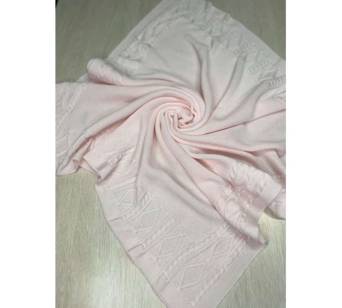 Вязаный плед Люпин светло-розовый