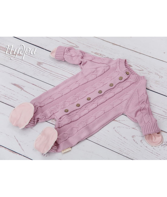 Демисезонный комплект на выписку Рози 1 пудра