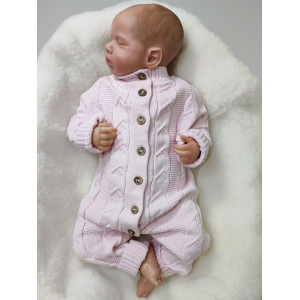 Вязаный комбинезон Марфин розовый