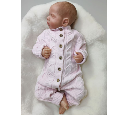 Вязаный комбинезон Марфин розовый