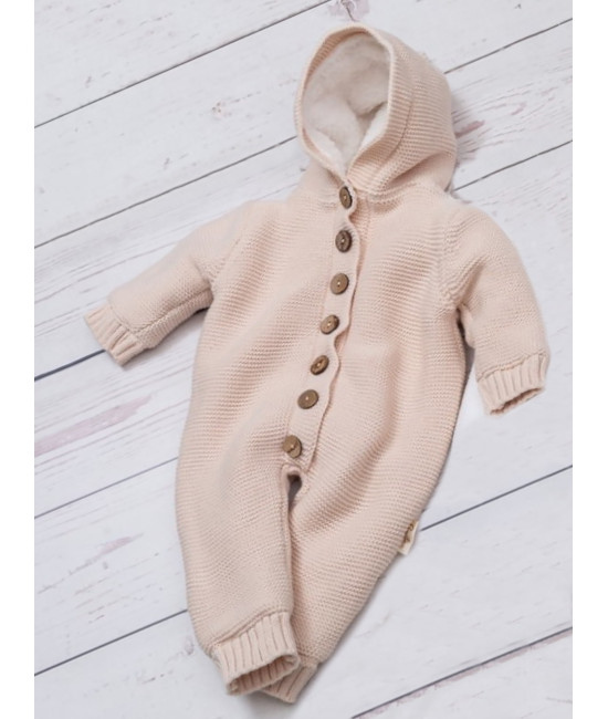 Вязаный комбинезон Мишка крем-брюле