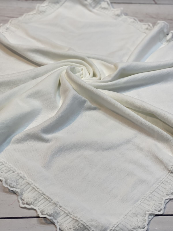 Вязаный плед Моана белый