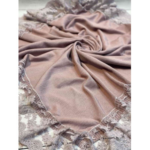 Вязаный плед для новорожденных Моцарт пудра