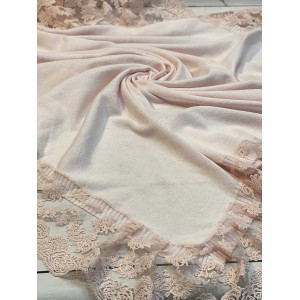 Вязаный плед для новорожденных Моцарт розовый