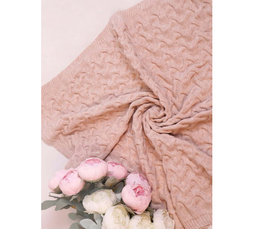 Вязаный плед для новорожденных Остин крем-брюле