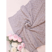 Вязаный плед для новорожденных Остин серый