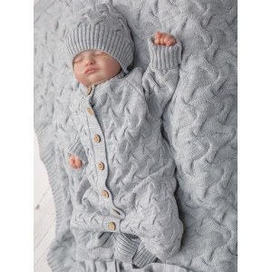 Вязаный комбинезон для новорожденных Остин серый