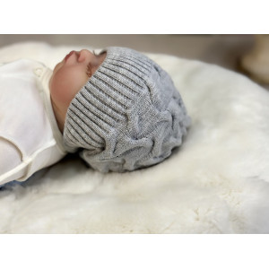 Вязаный комбинезон для новорожденных Остин серый