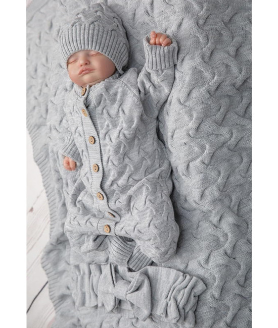 Комплект на выписку для новорожденного Остин серый