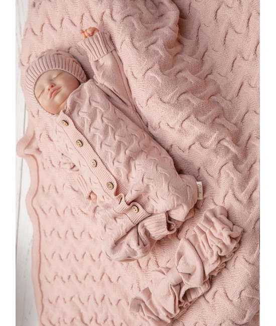 Комплект на выписку для новорожденного Остин пудра