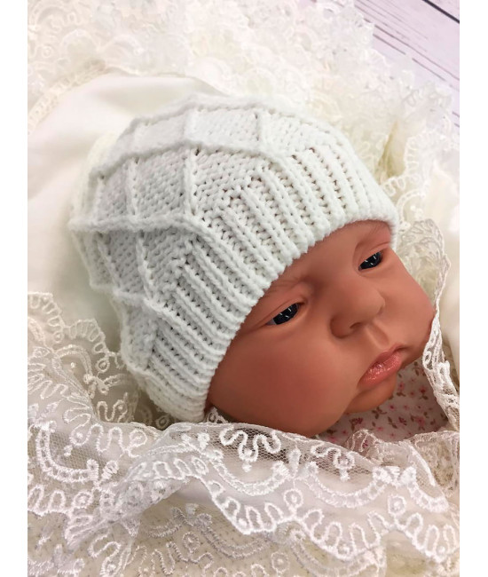 Вязаный комплект Пахлава молочный