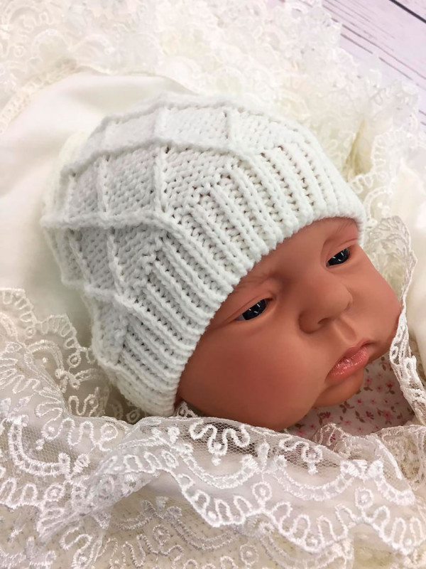 Вязаный комплект Пахлава молочный