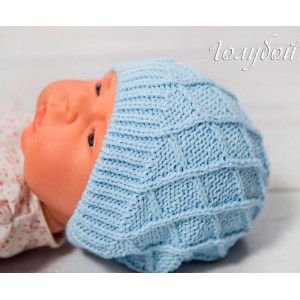 Летний вязаный комплект Asselina Пахлава голубой