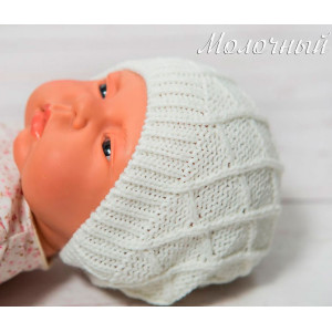Вязаный комплект Пахлава молочный