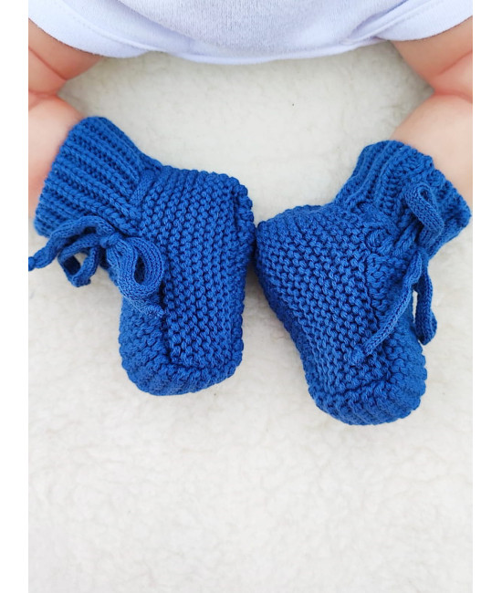 Вязаные носочки-пинетки Лапочки парламент