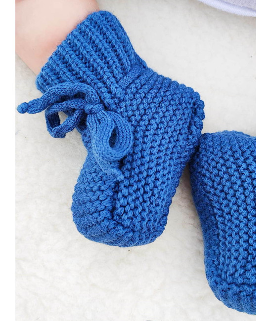 Вязаные носочки-пинетки Лапочки парламент