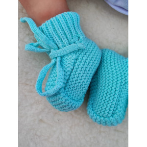 Вязаные носочки-пинетки Лапочки тиффани