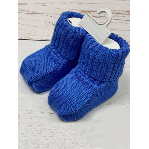 Летний вязаный комплект Хлопковые косы синий